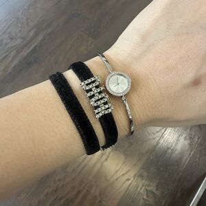 Dior Black Velvet Crystal Choker